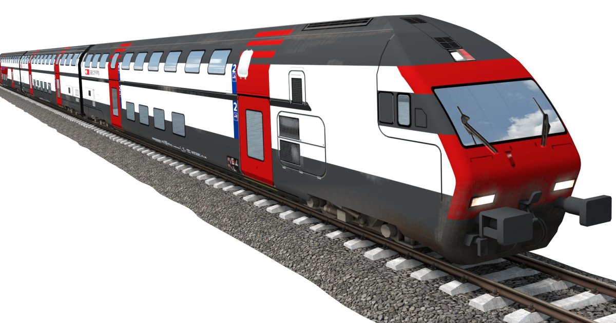 Локомотив поезда РЖД сбоку