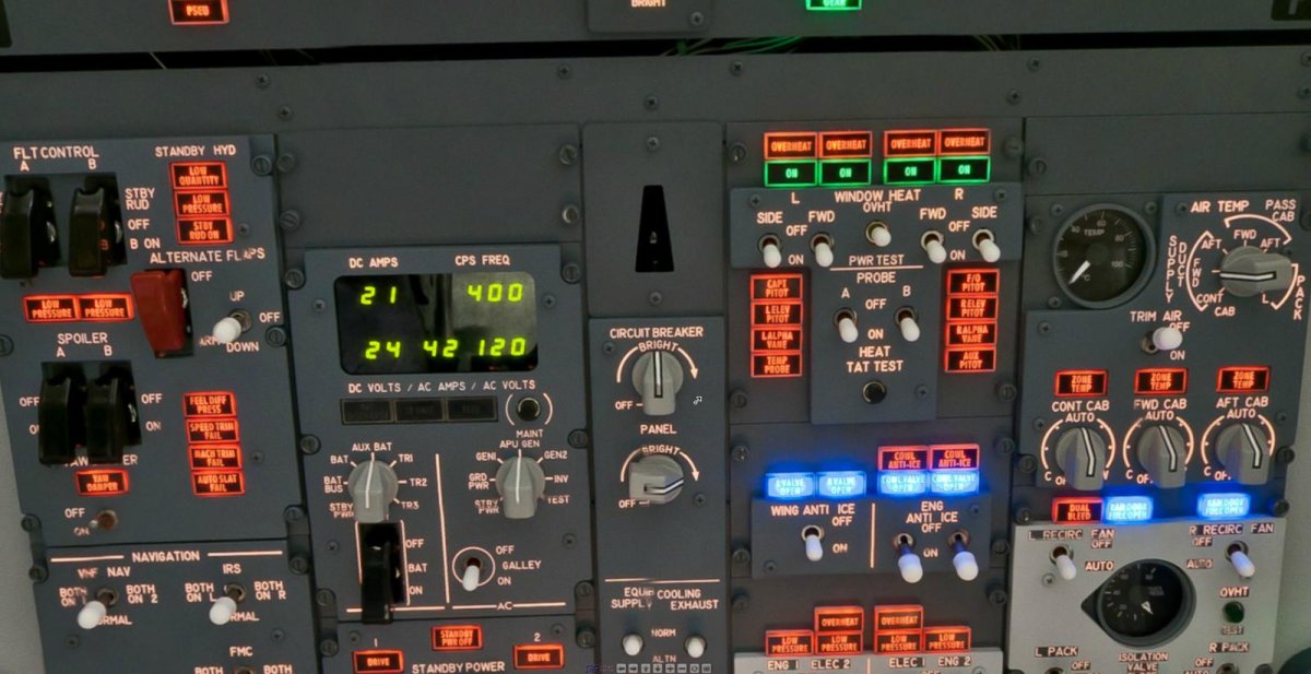 Приборная панель Boeing 737