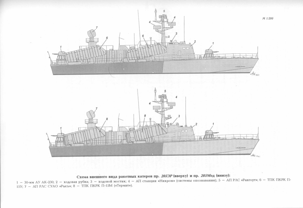 Ракетный катер 205у чертежи