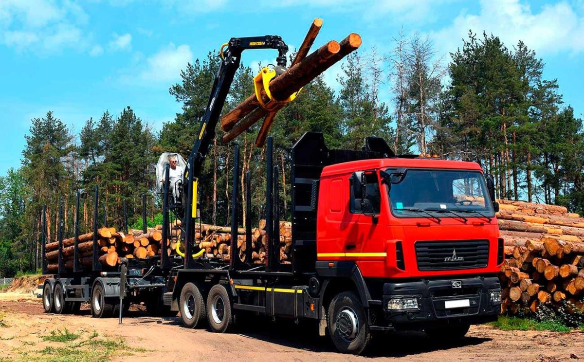 КАМАЗ 43118 лесовоз полуприцепы