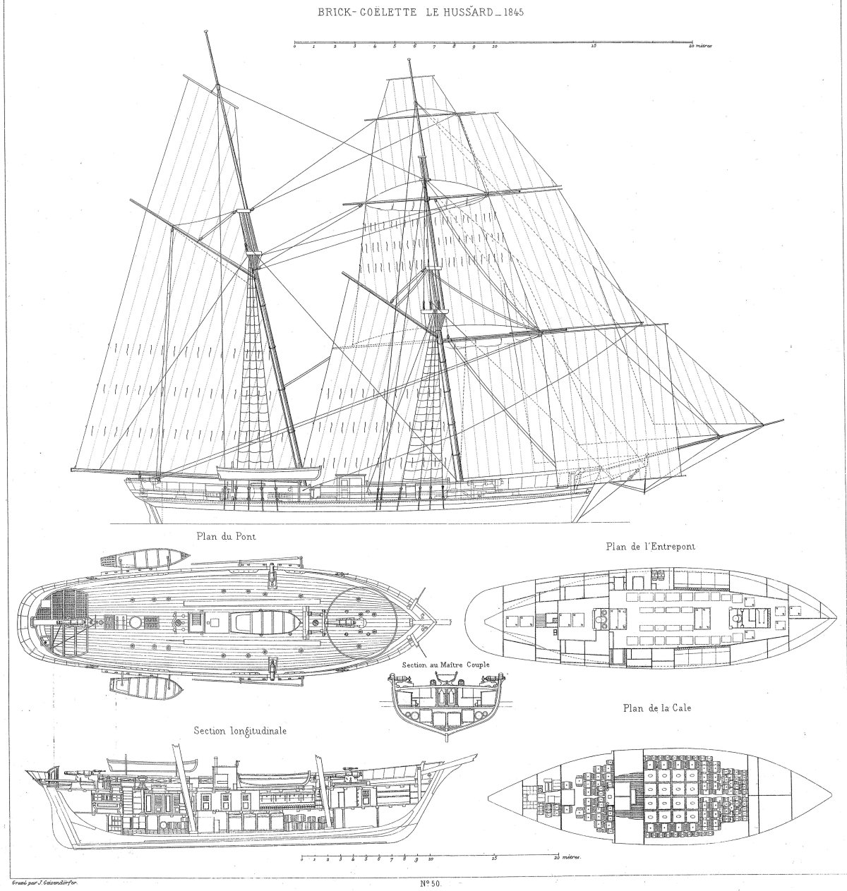 Клипер Berbice 1780 чертежи