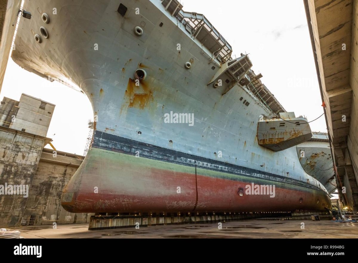 Адмирал Кузнецов авианосец в Сухом доке