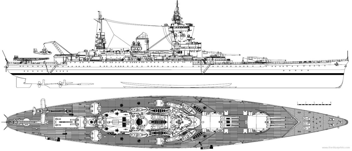Линкор Саут Дакота чертежи