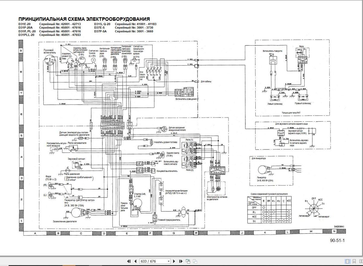 Схема электрооборудования Комацу