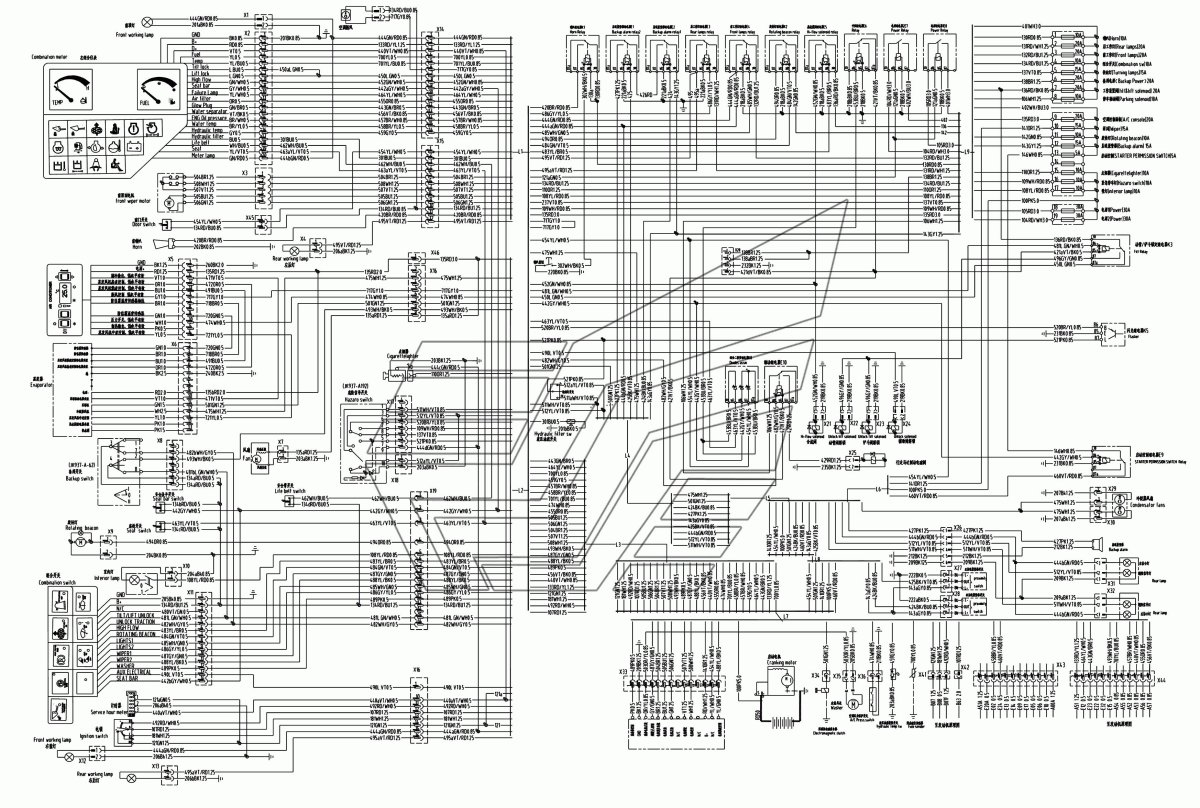 Погрузчик Liugong 375a электросхема