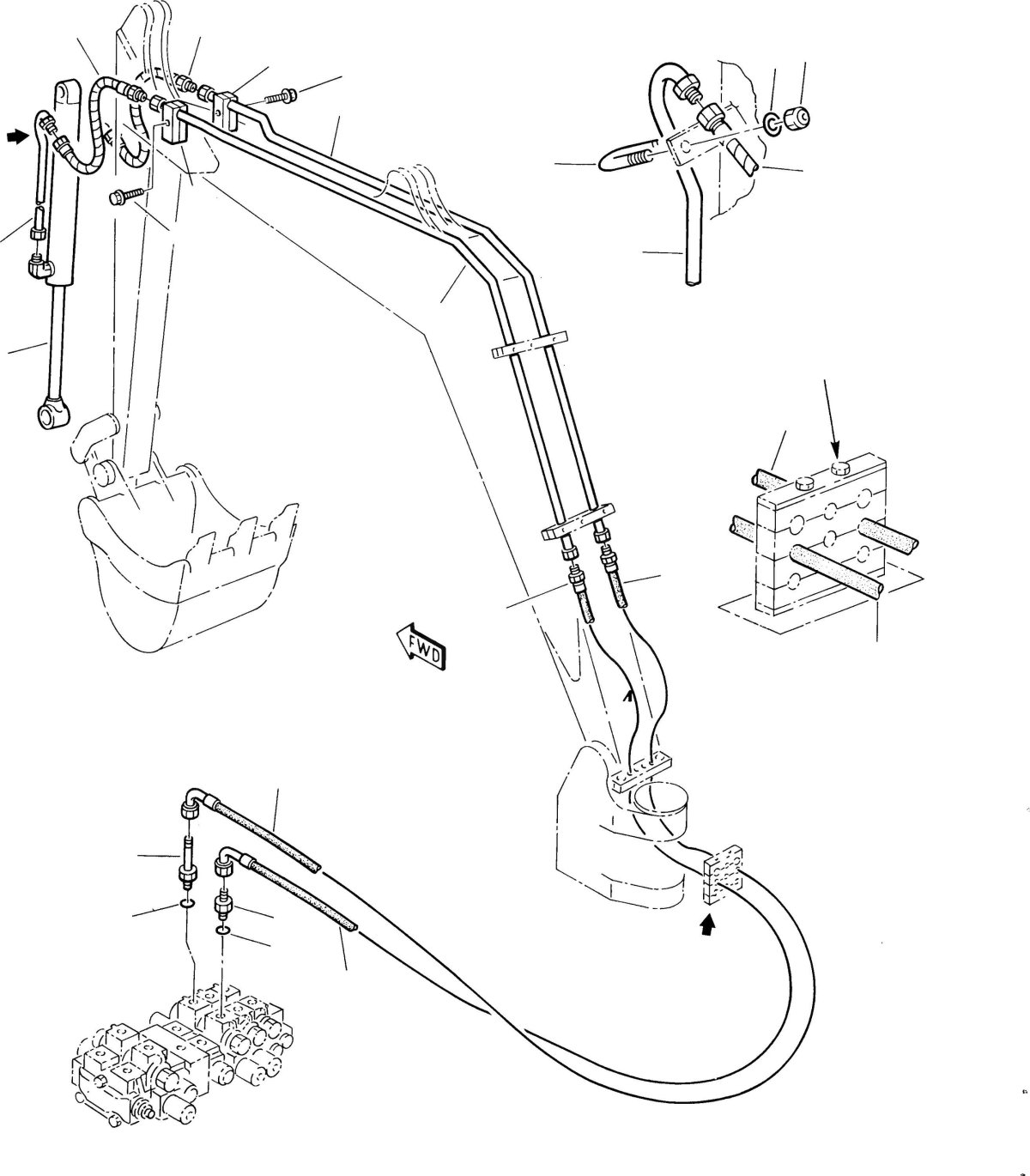 Трубка на экскаватор Вольво 71 вл на стрелу