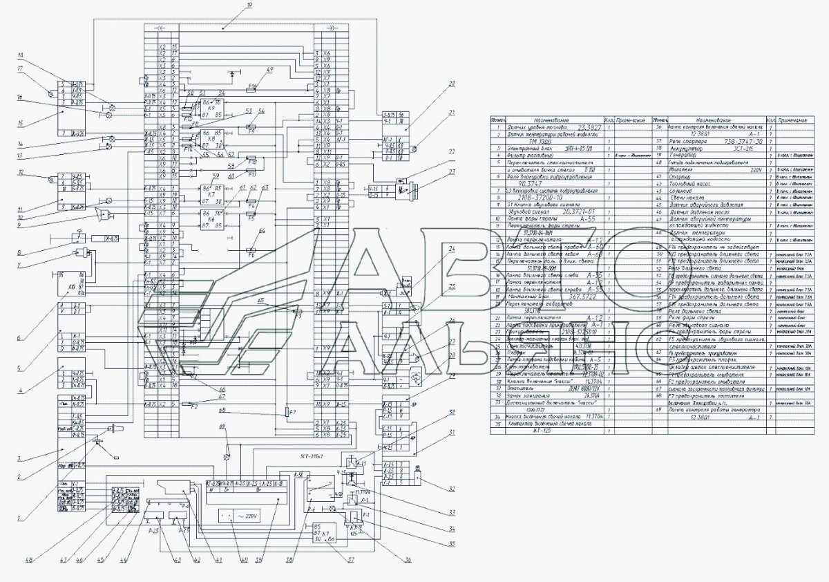 Блок предохранителей экскаватор Хитачи 210-3
