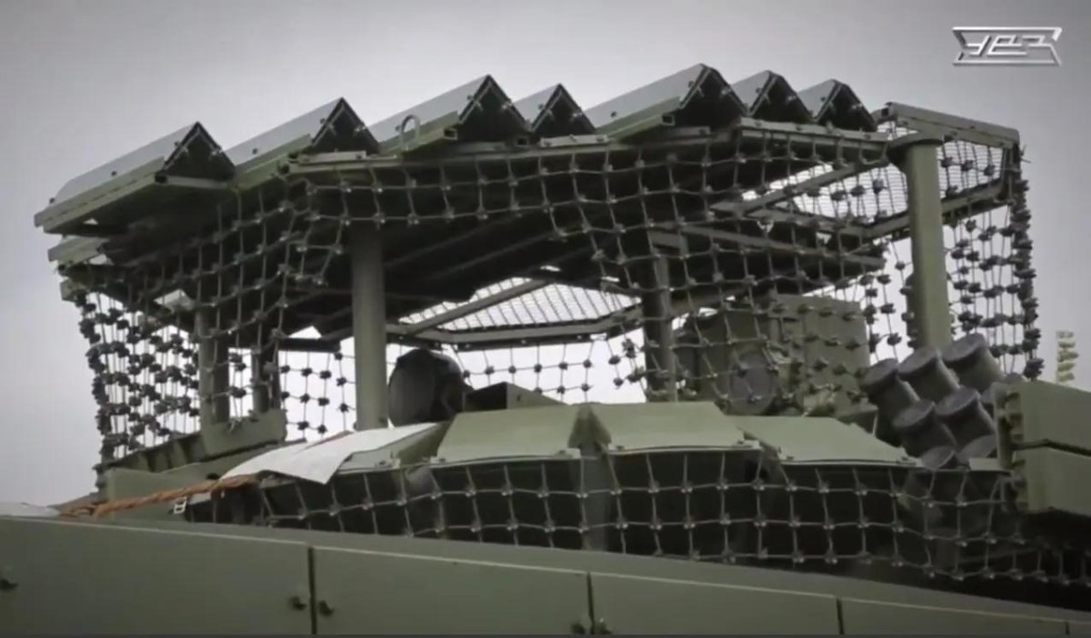 Танк с модернизацией от дронов