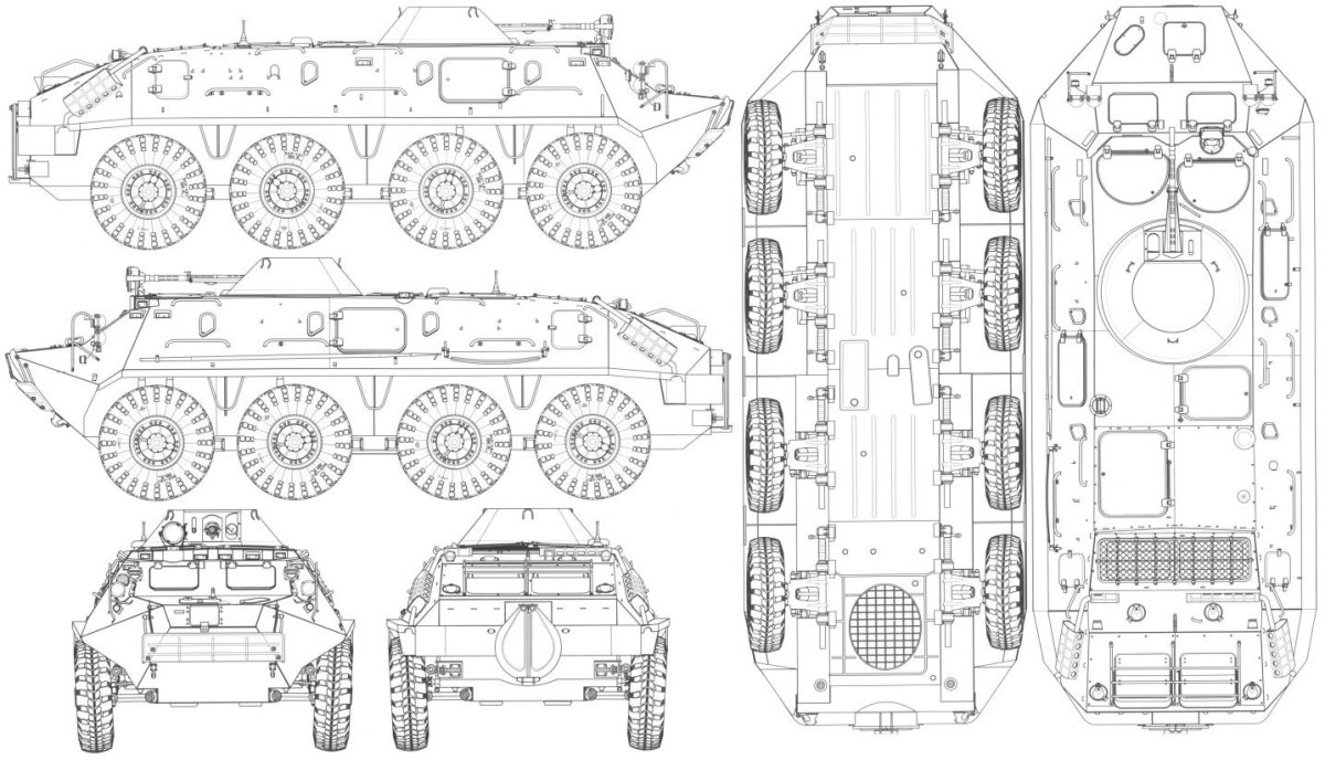 Габариты БТР 80