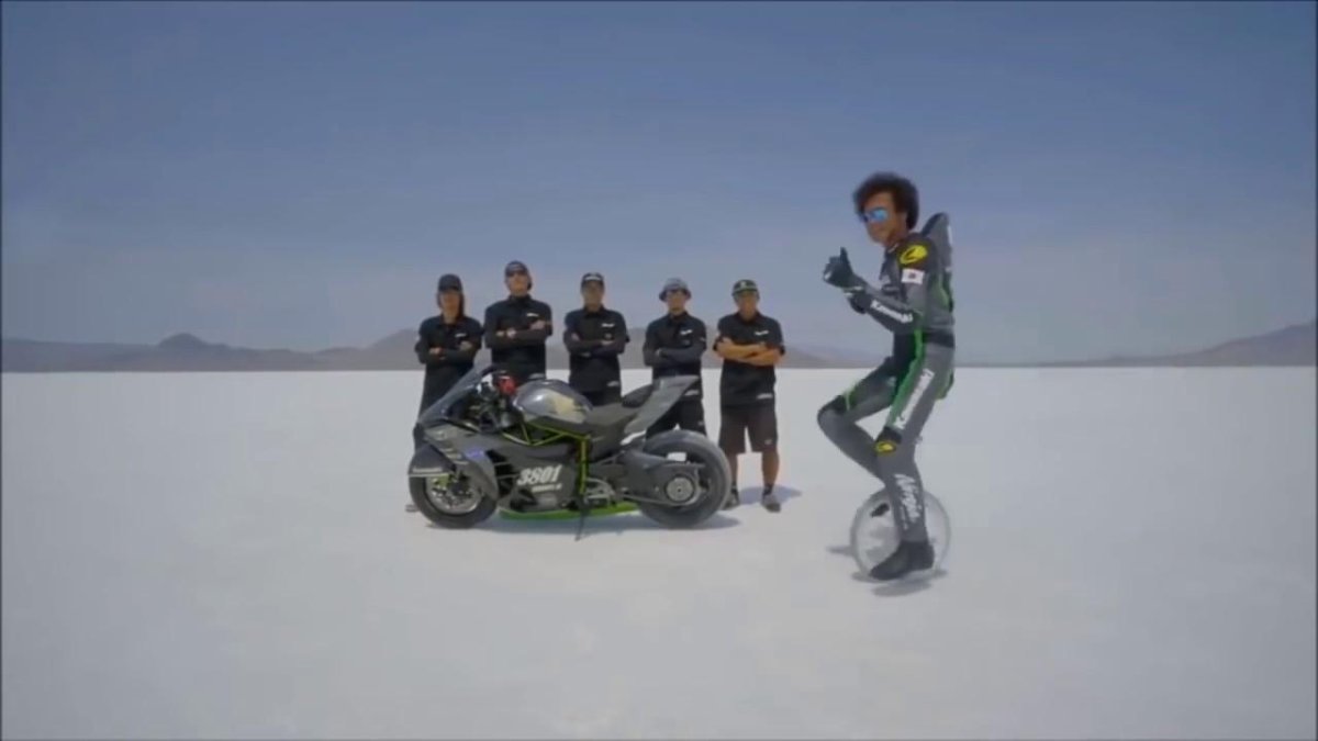 Kawasaki h2r рекорд скорости