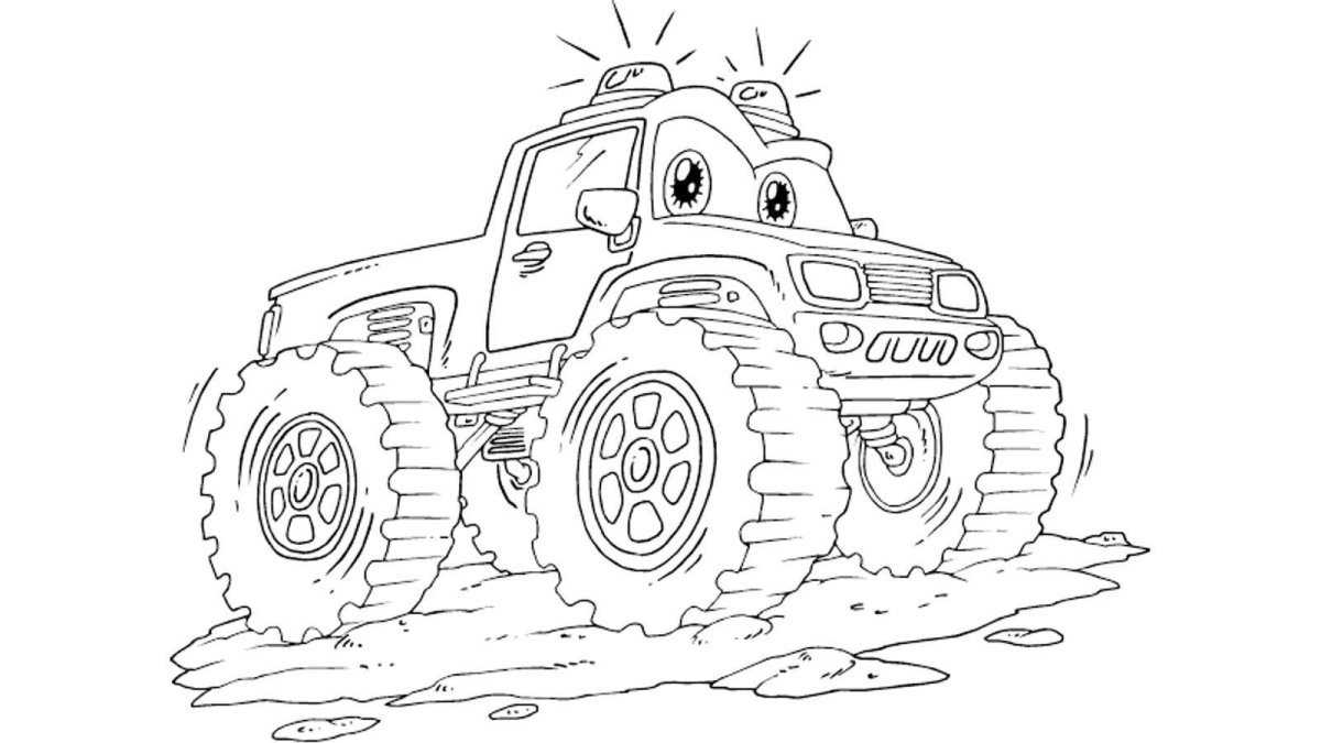 Разукрашки монстр трак