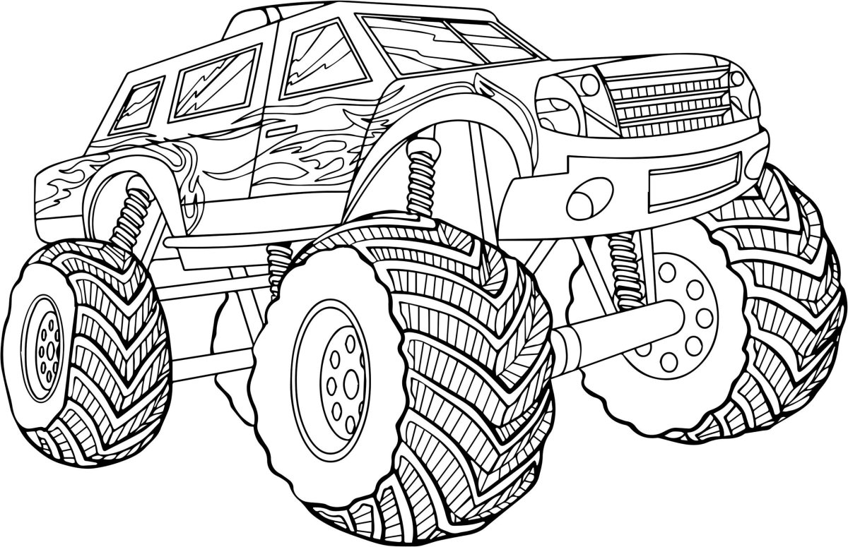 Монстр трак раскраска