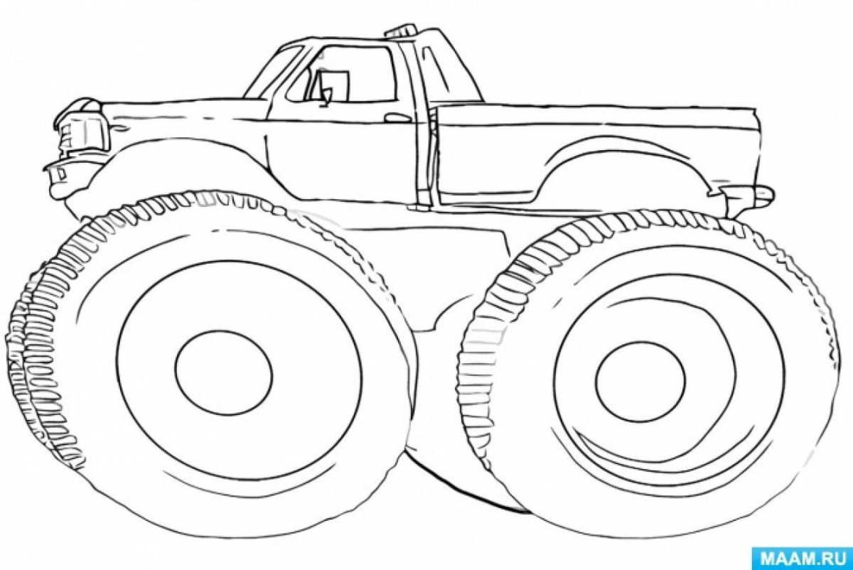 Монстр трак бигфут раскраска