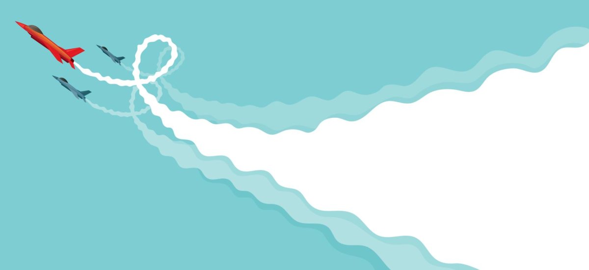 Самолет след в небе вектор