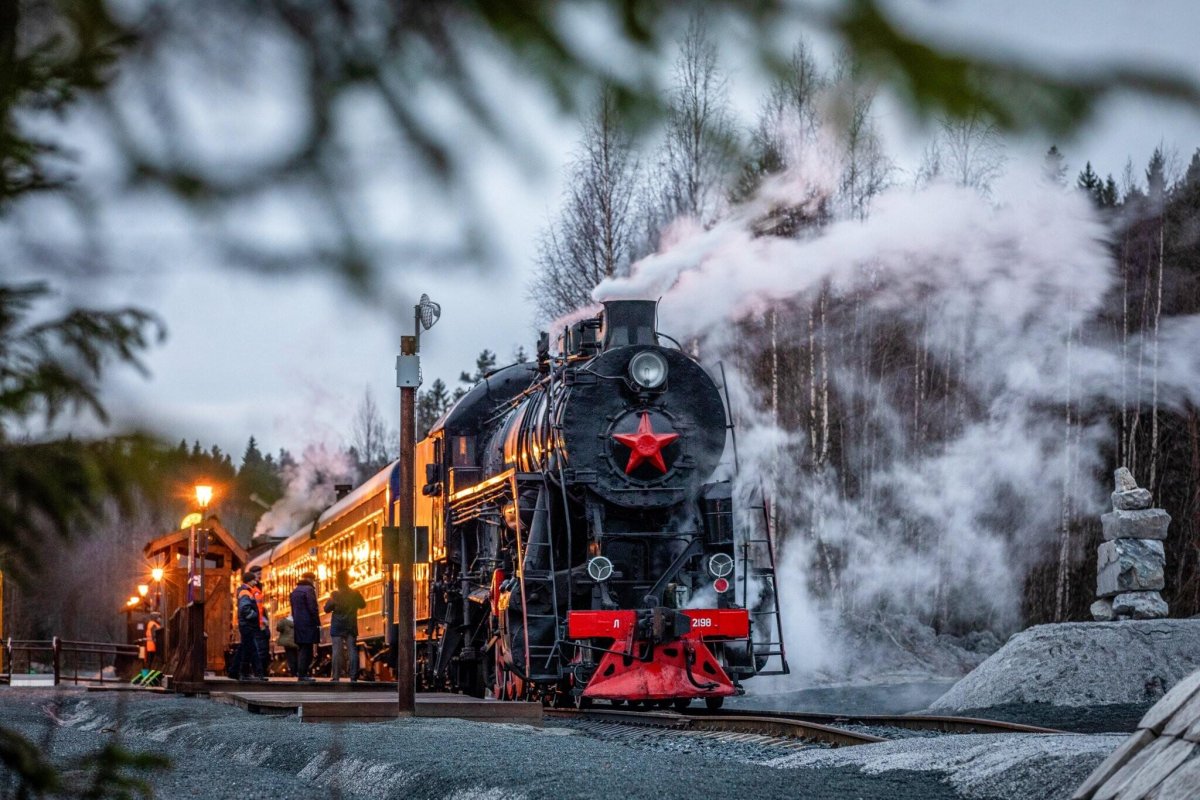Ретро поезд Сортавала Рускеала