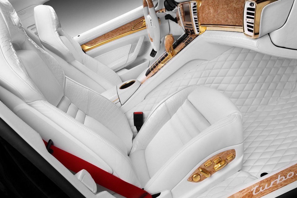 Порше Панамера белый салон