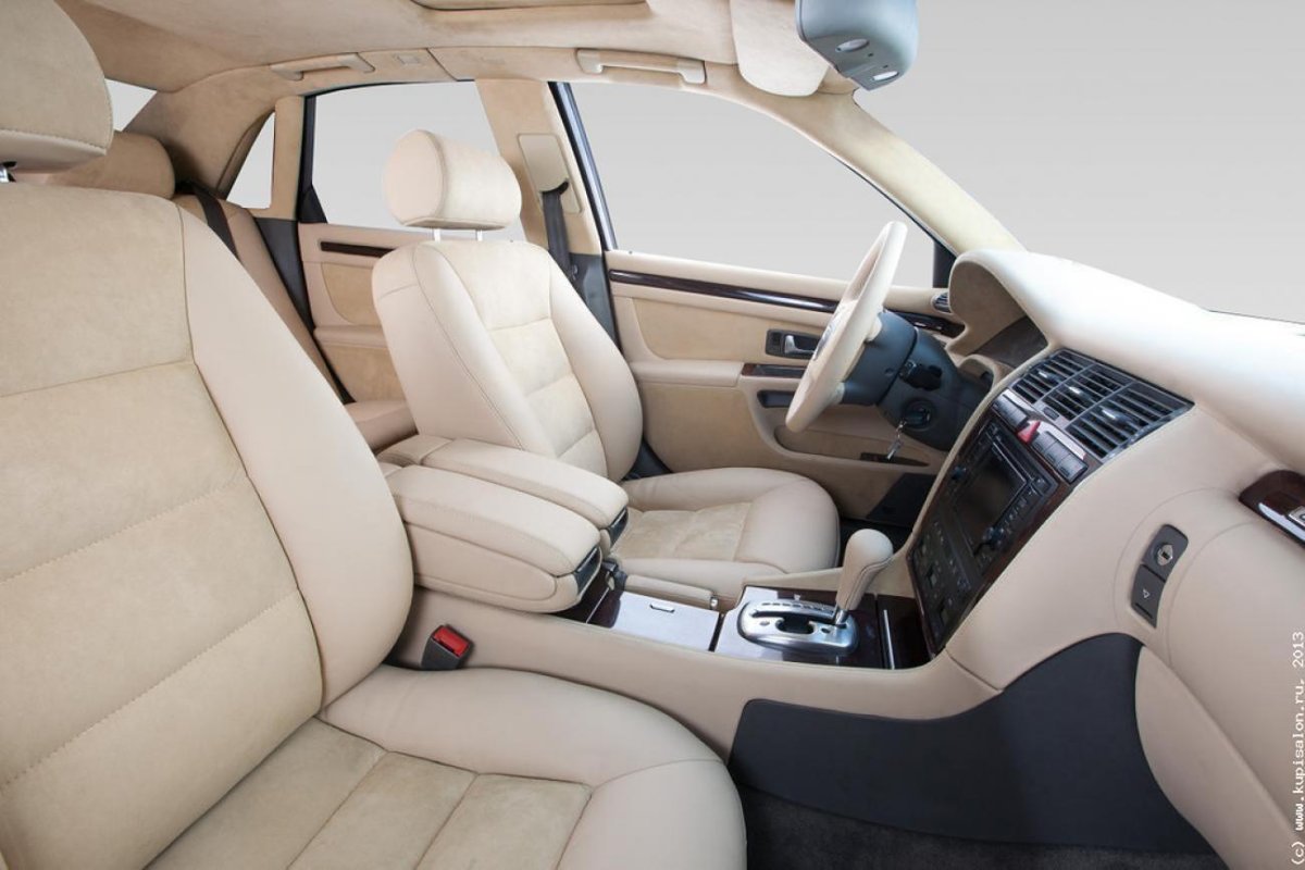 Ауди а 8 белый салон кожаный