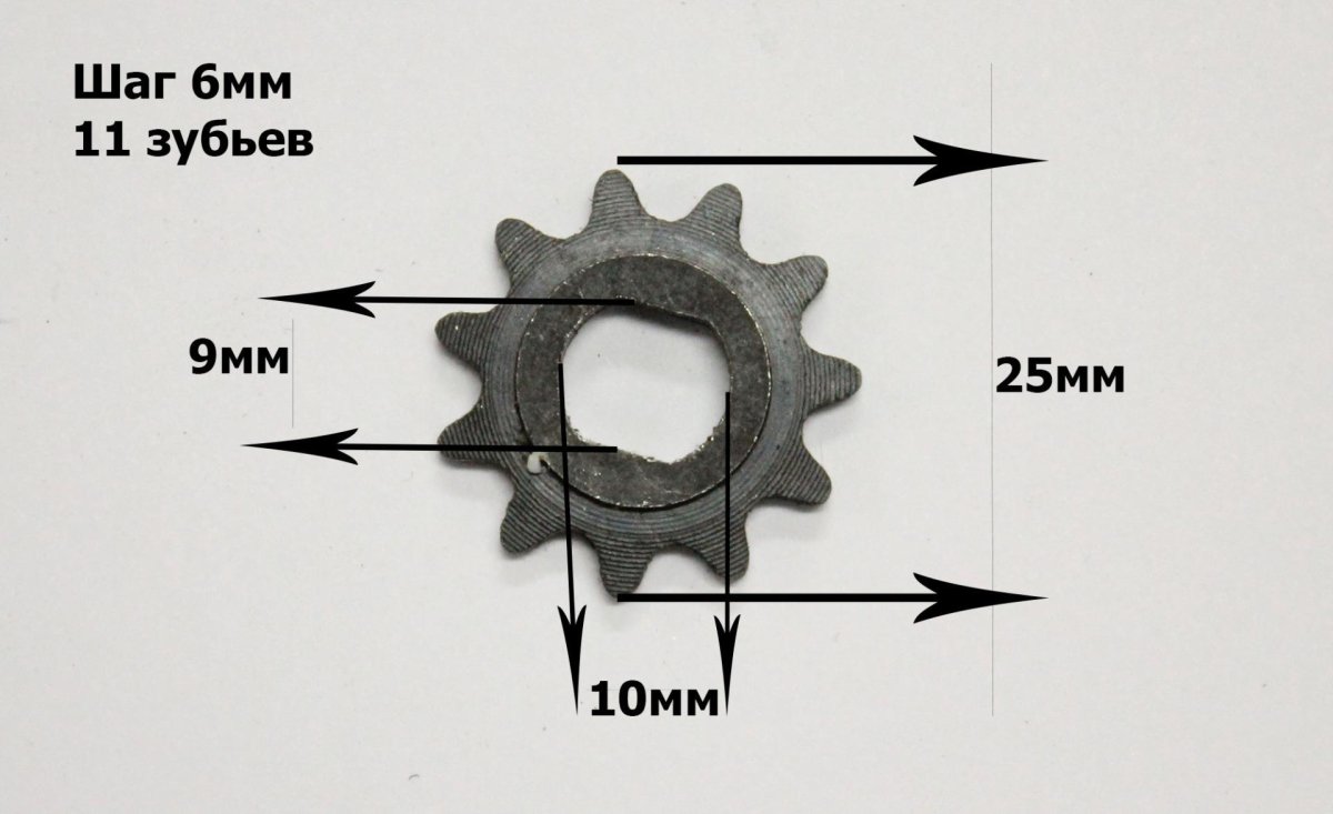 Приводная Звездочка 12 зубьев чертеж для цепи 10в-1