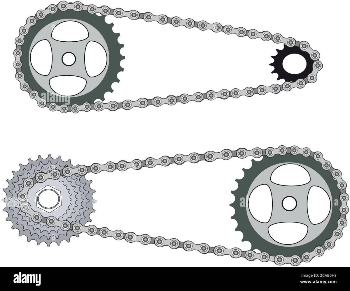 Цепь от велосипеда вектор