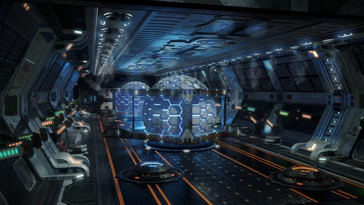 Локации амонг АС космический корабль