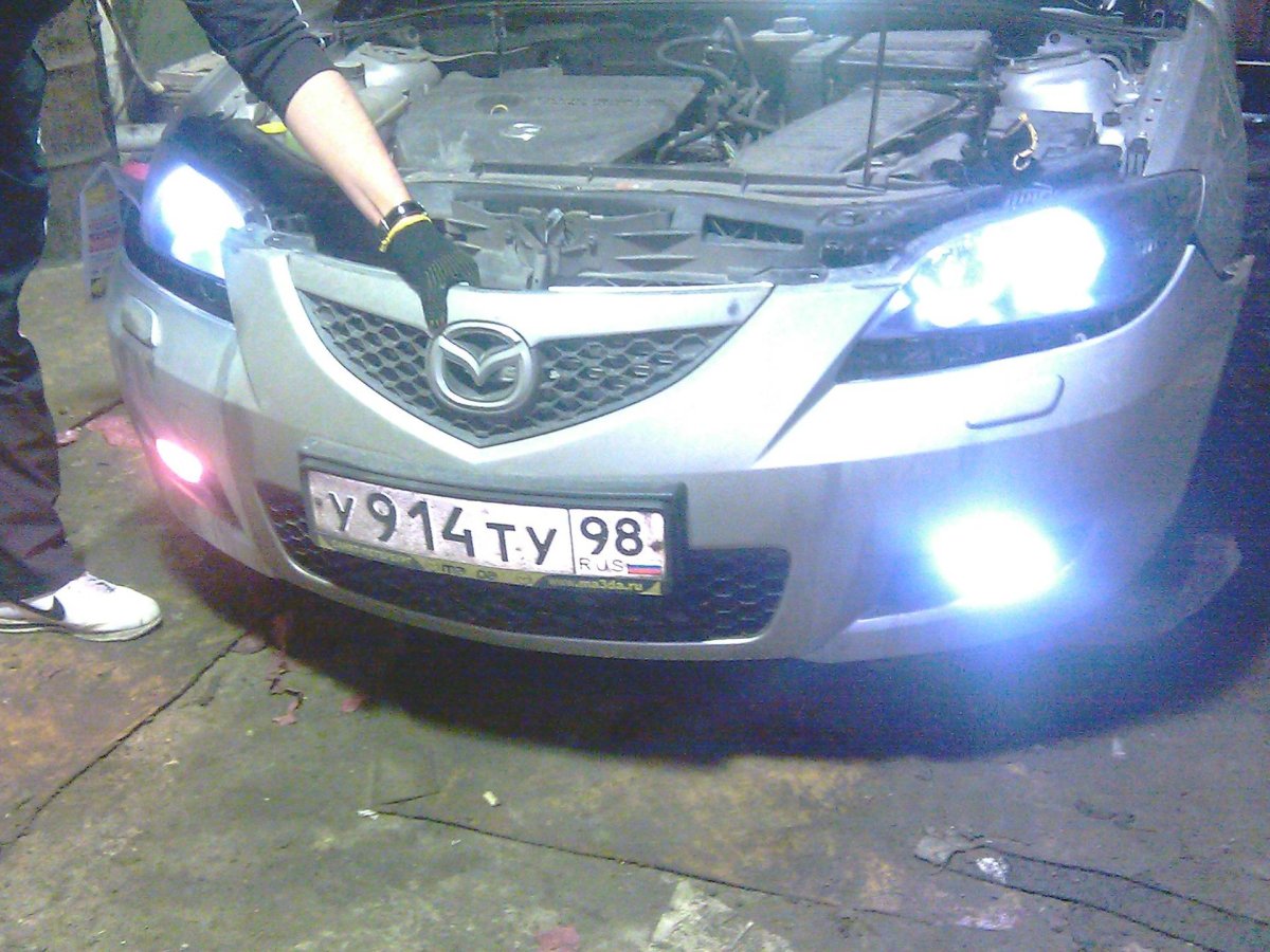Led ПТФ Мазда 3 БК