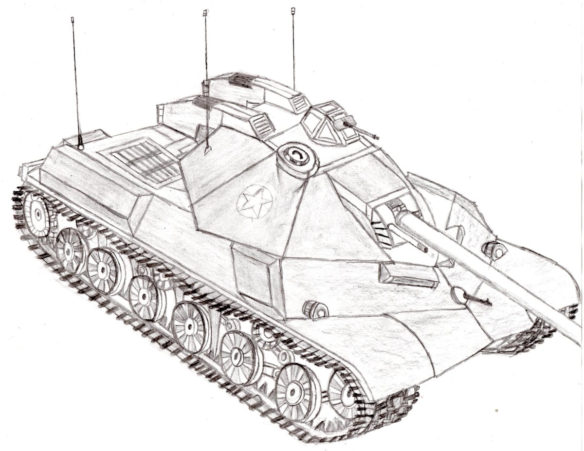 Skoda t50 чертежи