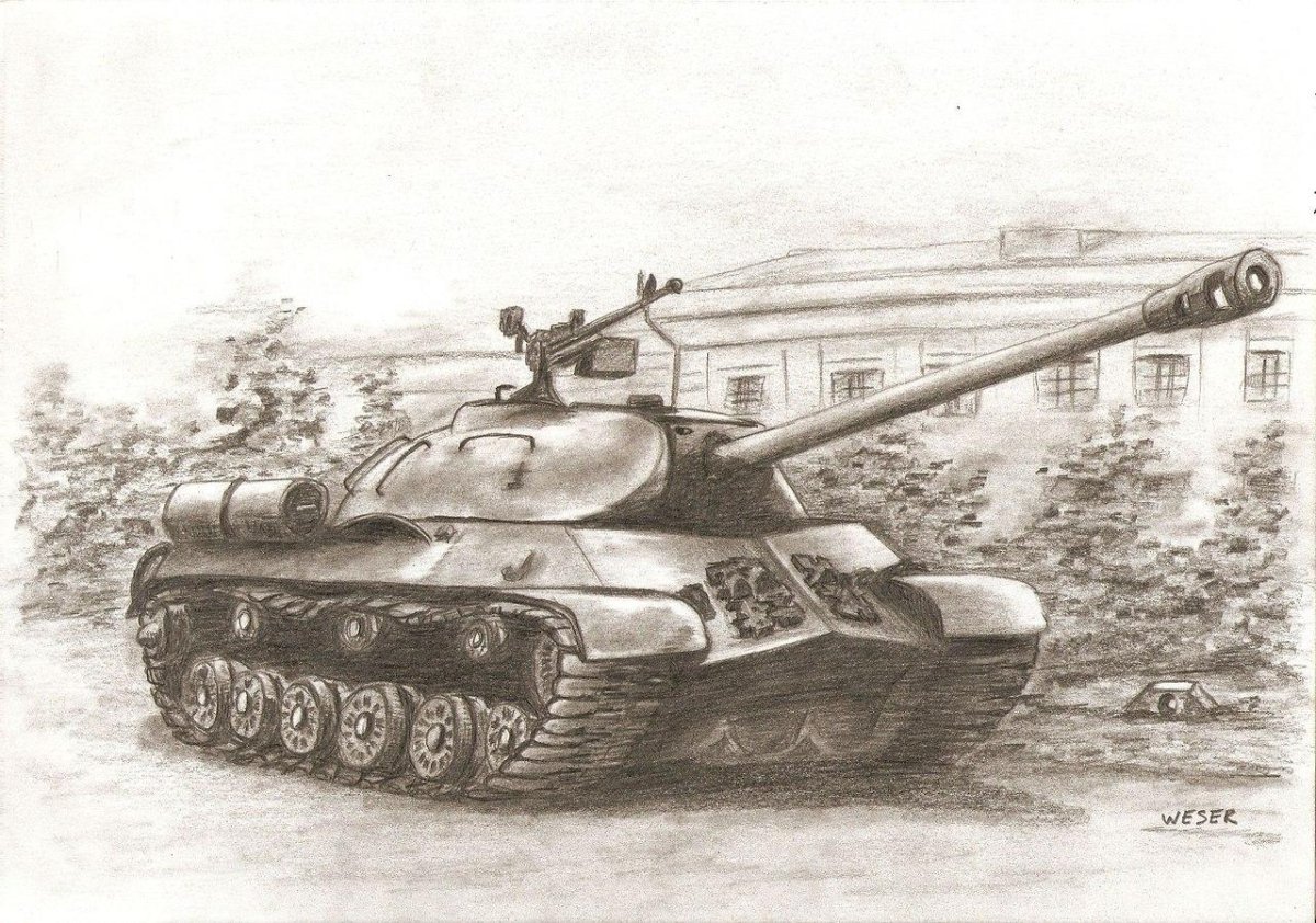 Танк рисунок