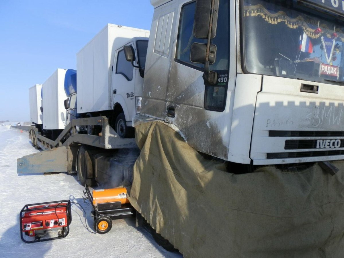 Отогрев грузовых авто