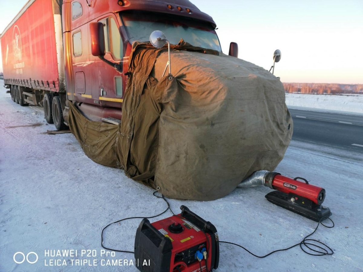 Отогрев грузовых авто