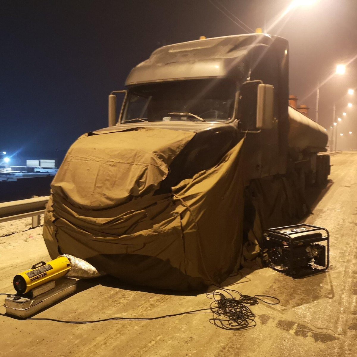 Отогрев грузовых авто