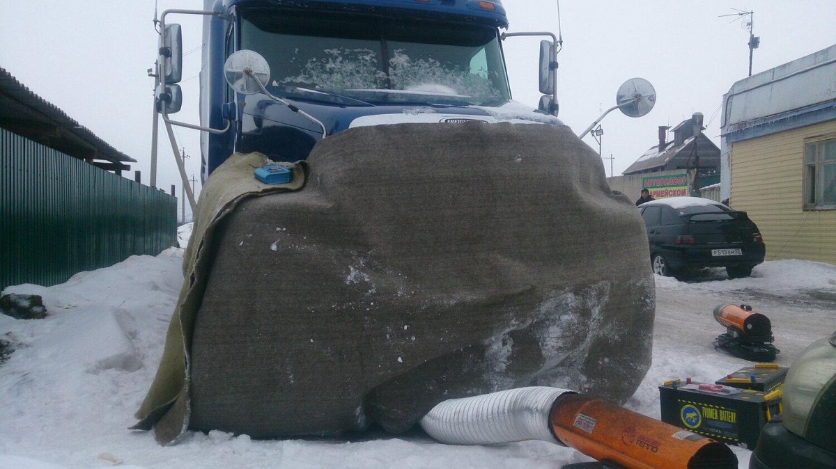 Отогрев грузовых автомобилей