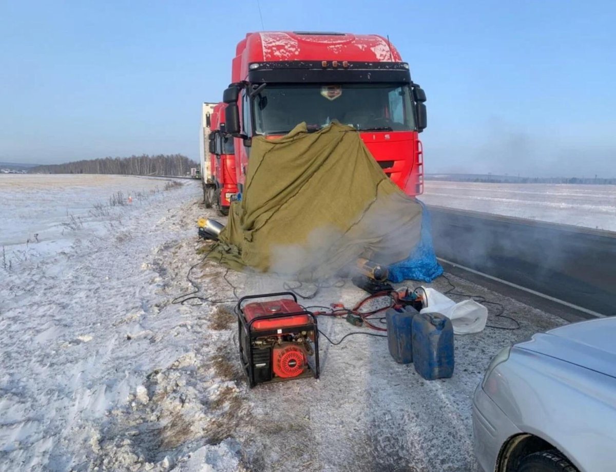 Отогрев грузовых автомобилей