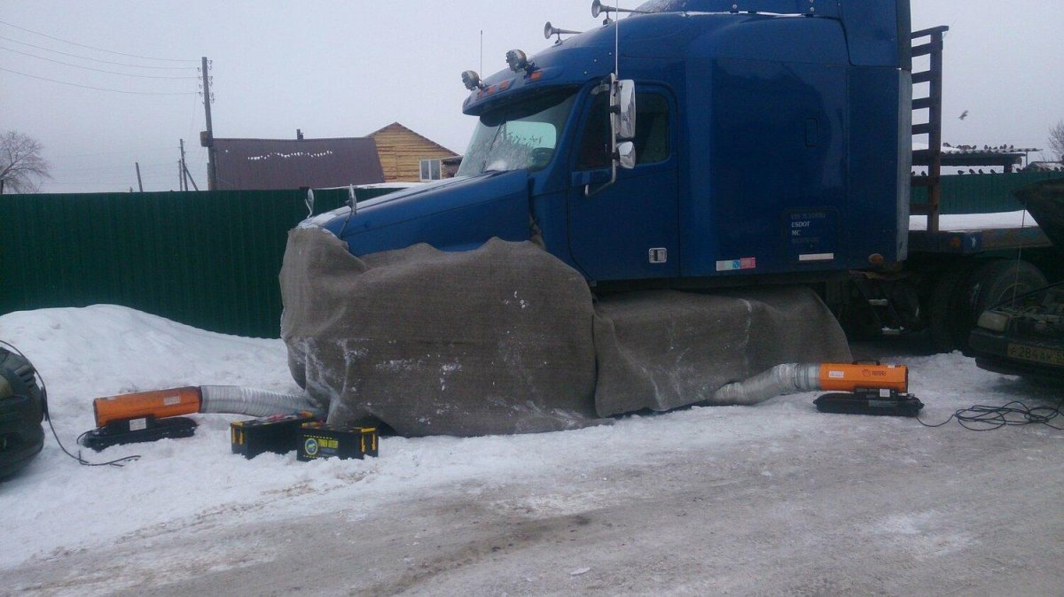Отогрев грузовых авто