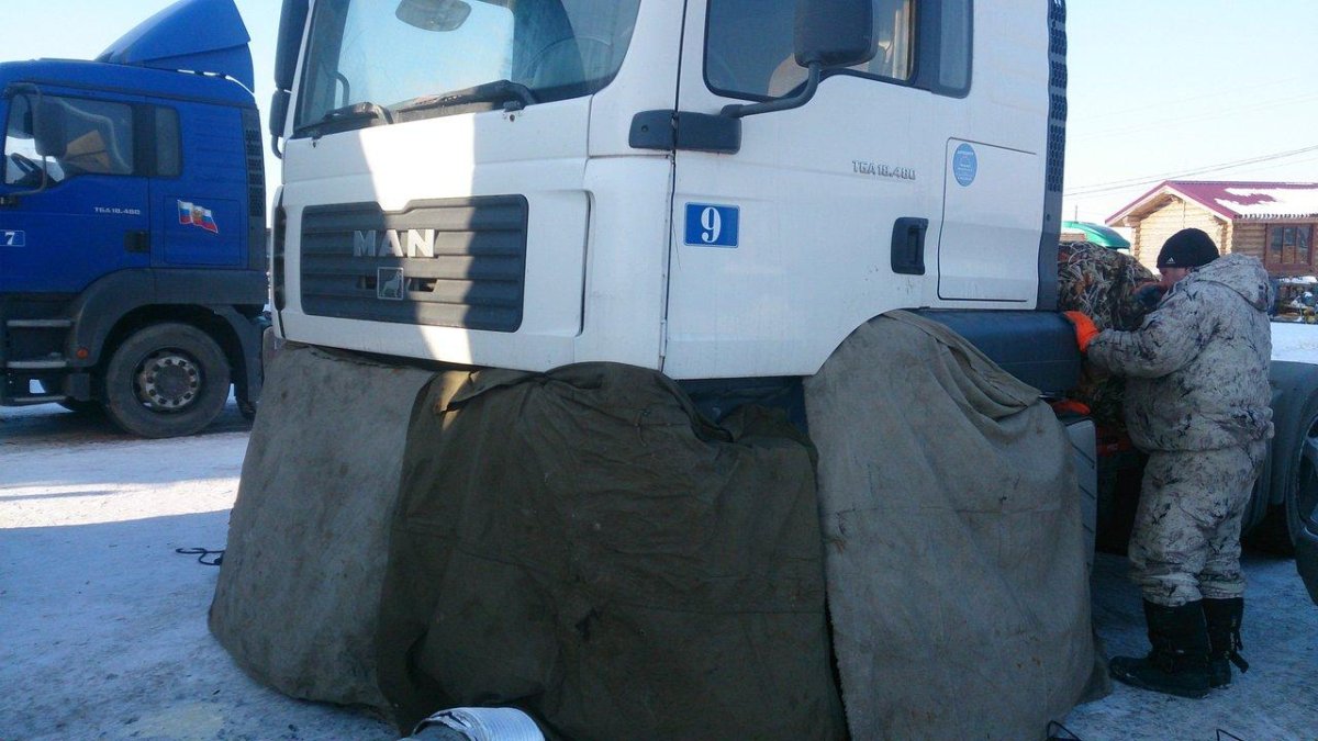 Отогрев грузовых автомобилей