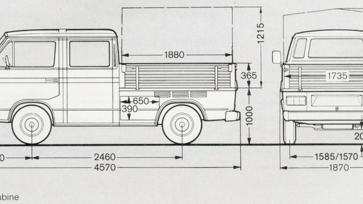 VW Transporter t3 габариты