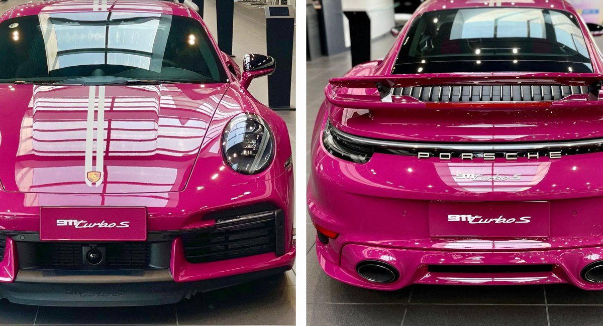 Порше 911 розовый