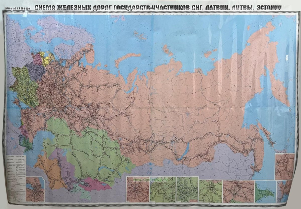 Карта железных дорог государств-участников СНГ Латвии Литвы Эстонии