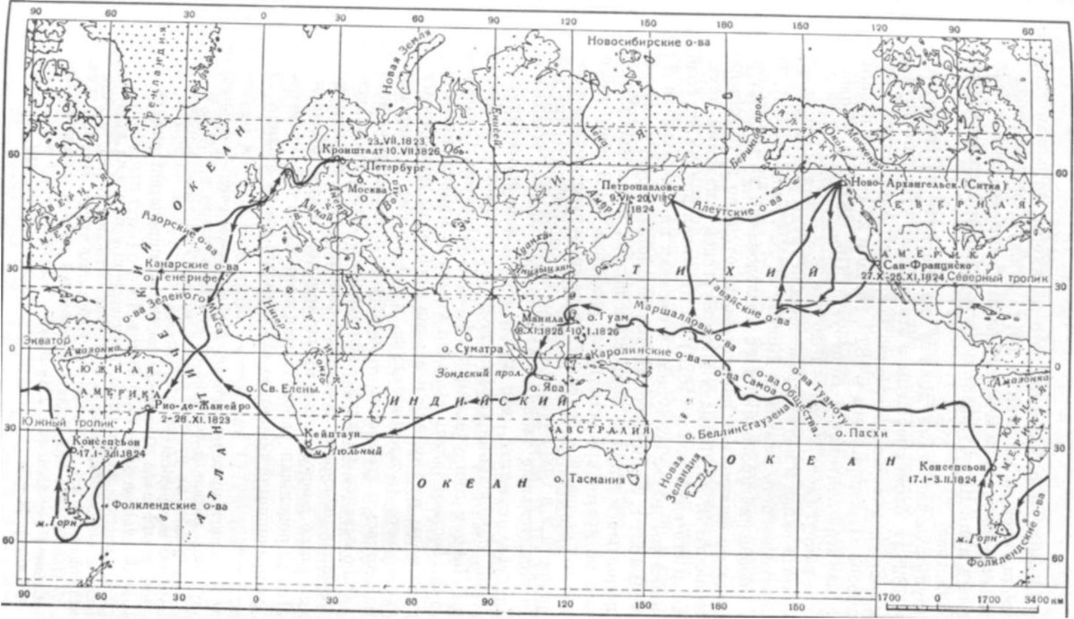 Маршрут путешествия ф.п.Врангеля