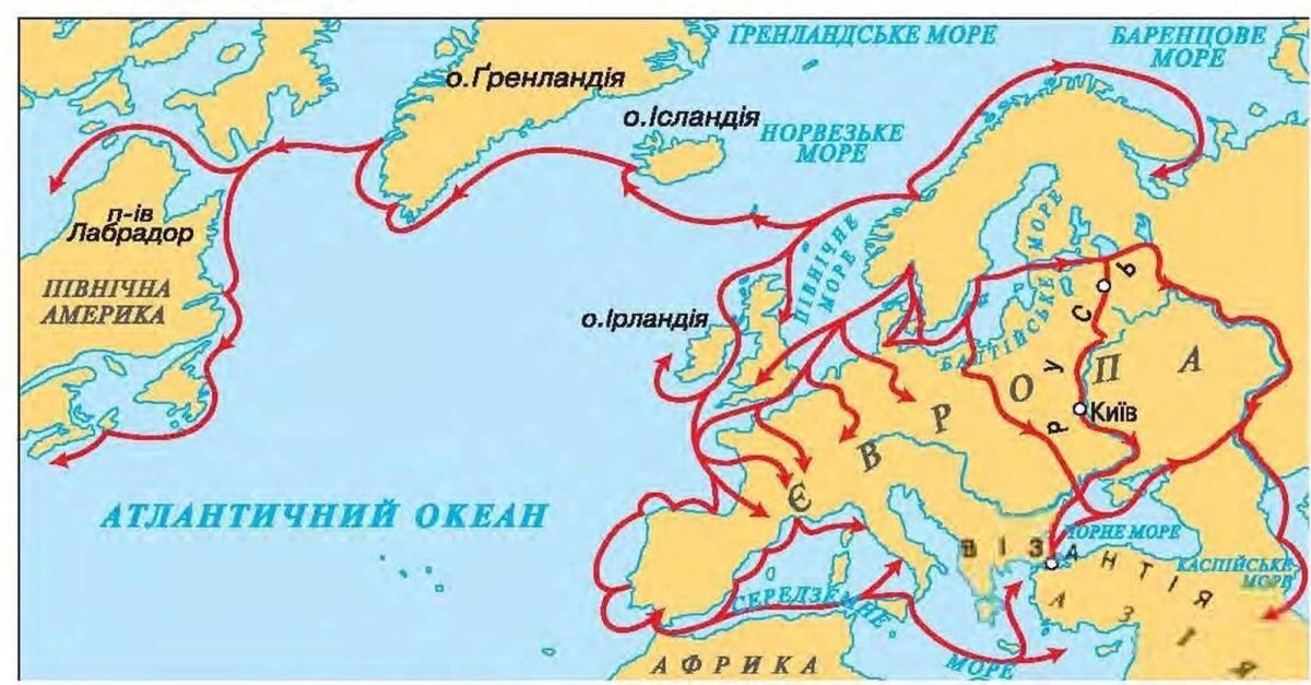Походы викингов карта