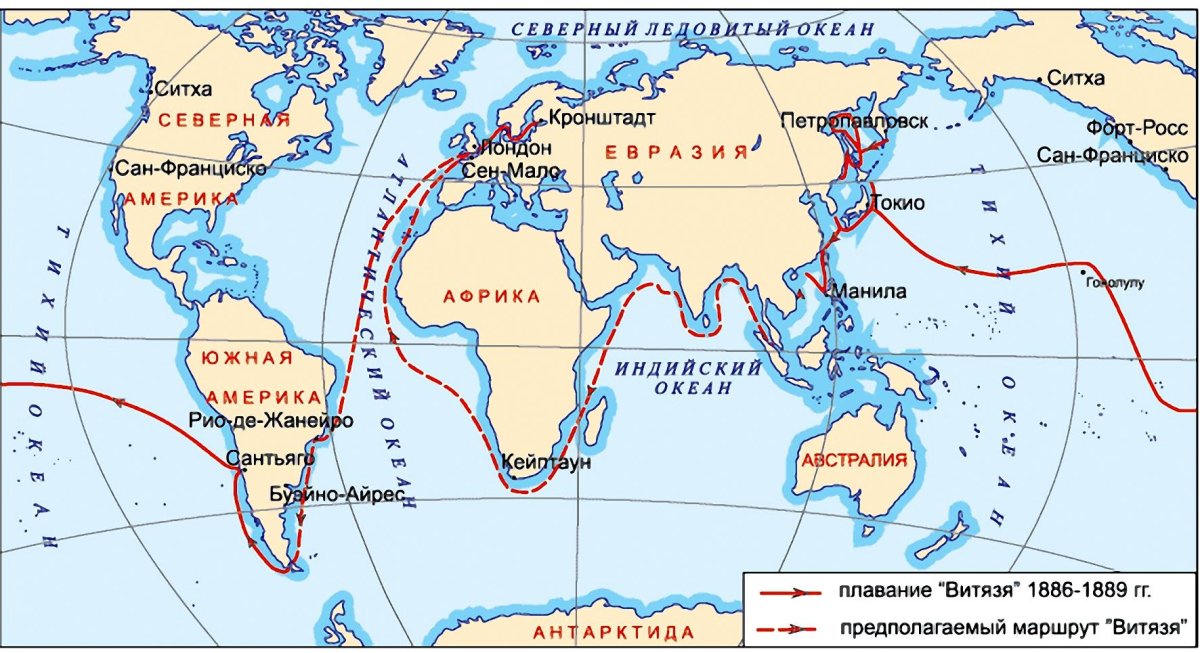 Крузенштерн 1803-1806 маршрут