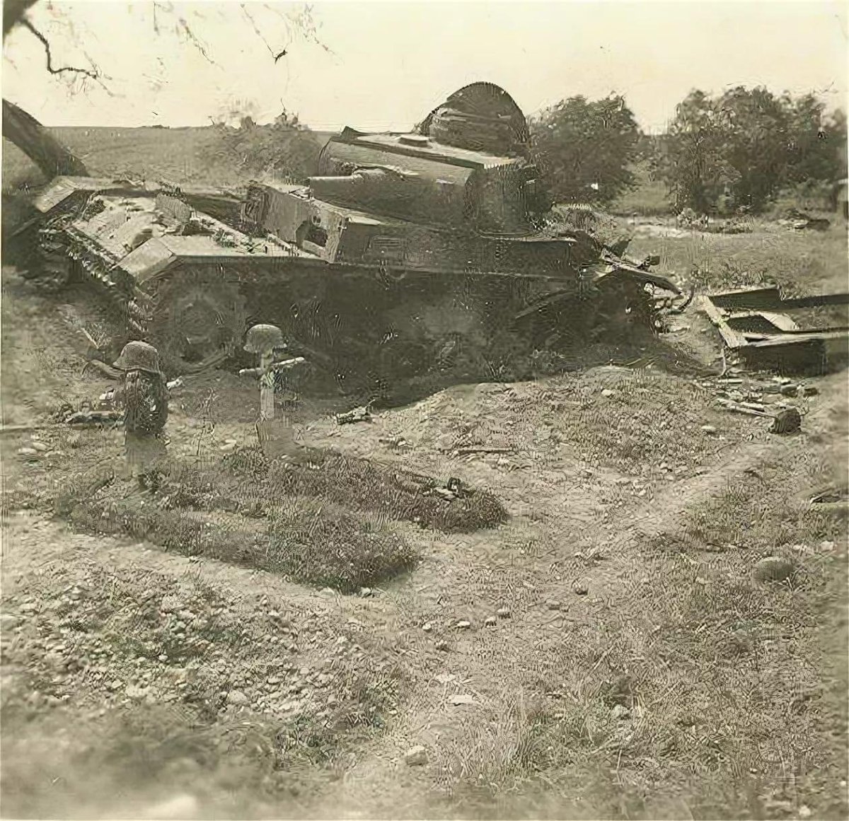 Подбитые немецкие танки 1941