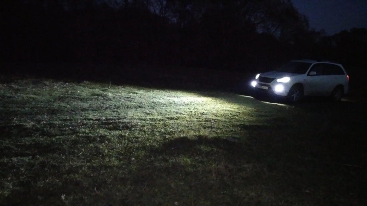 Как светят фары ночью на черри Тигго