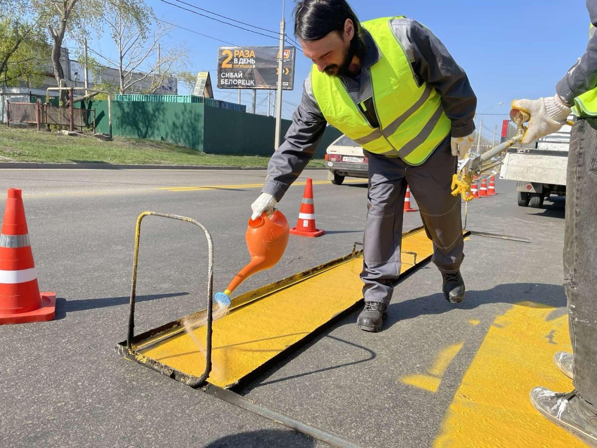 Нанесение дорожной разметки