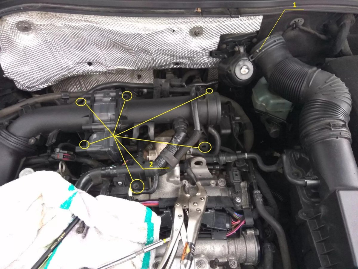 Воздушная заслонка Тигуан 1.4