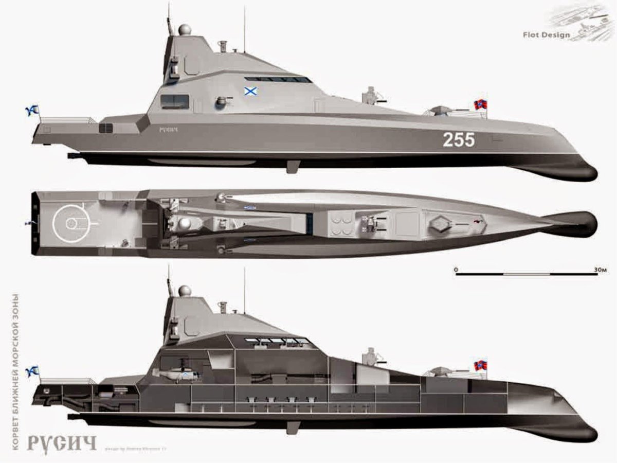 Корвет-тримаран «Русич-2400»