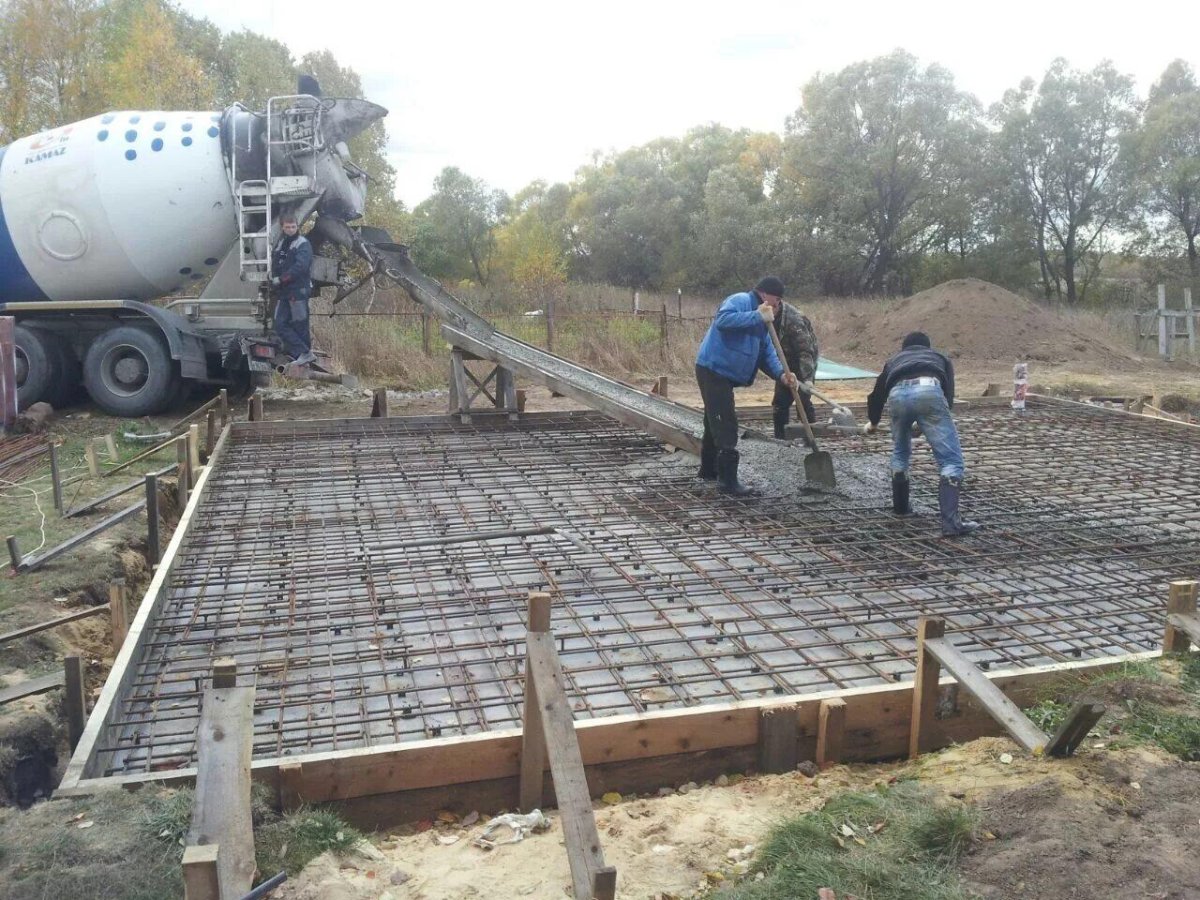 Заливка бетона