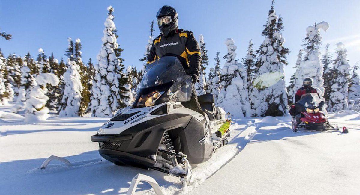 Сафари на снегоходах в Карелии