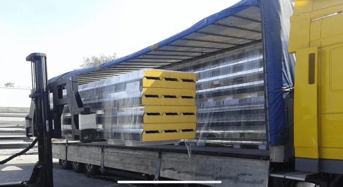 Перевозка сэндвич панелей