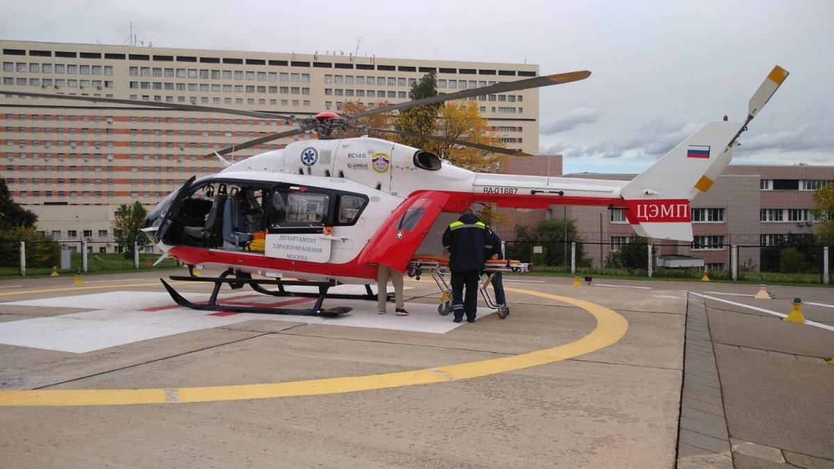 Санитарный вертолет мац