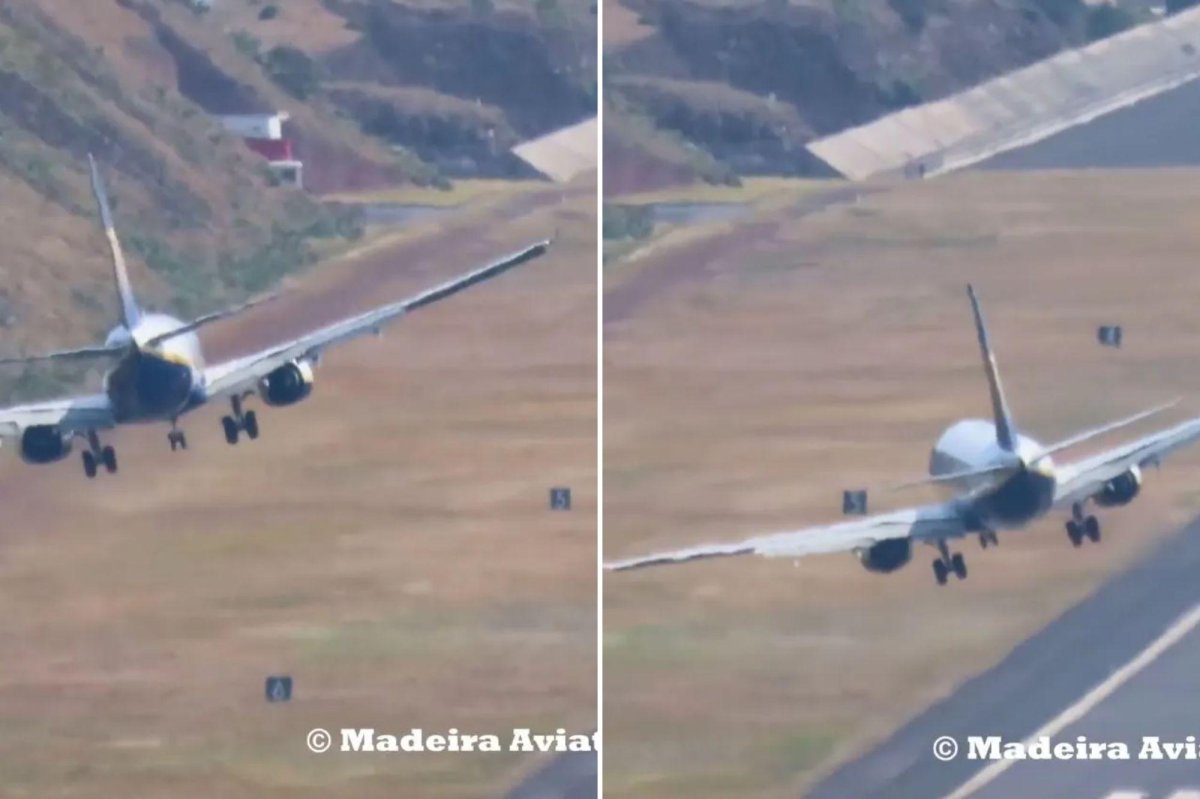Посадка самолета на острове Мадейра